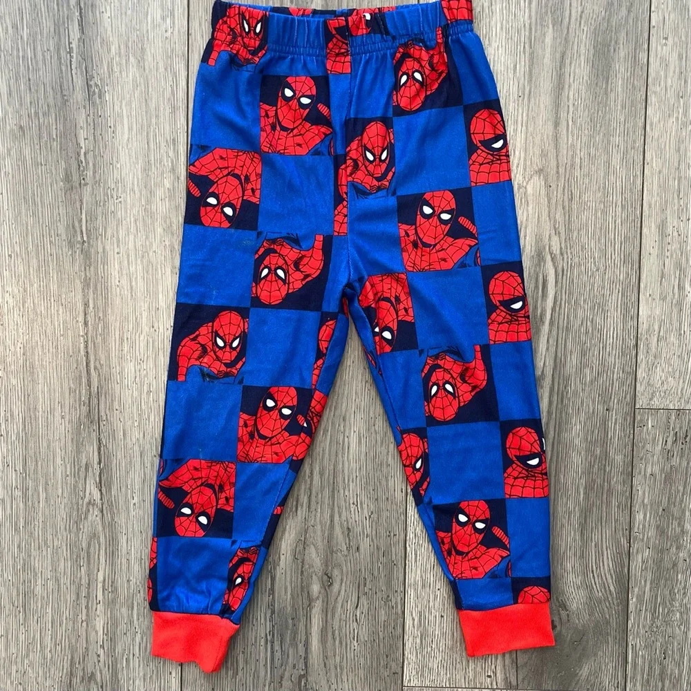 Marvel Spiderman Toddler Boy Long Sleeve Pant 2 Piece Pajama Set Red Blue 4T